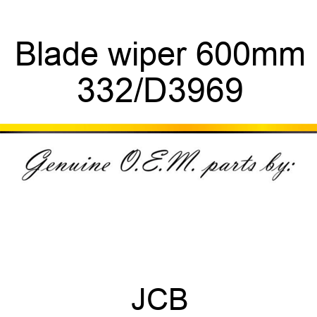 Blade wiper 600mm 332/D3969