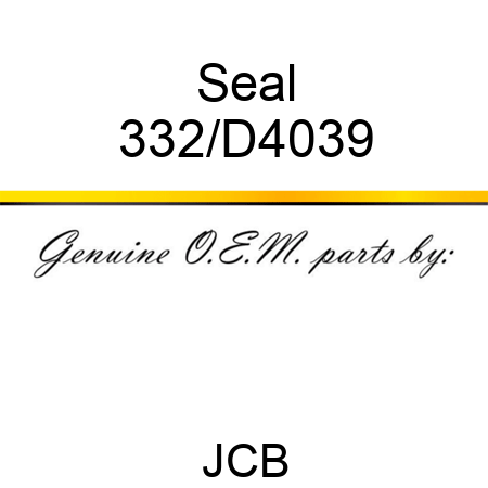 Seal 332/D4039