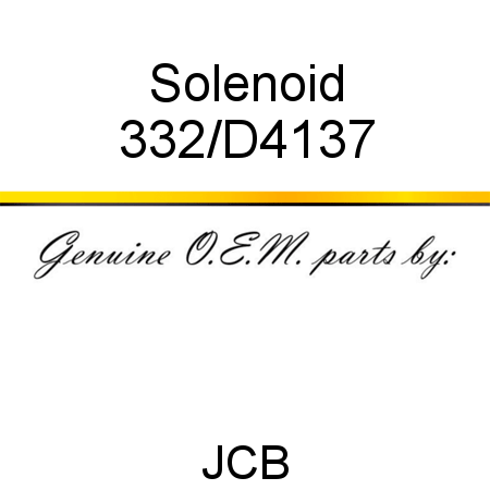 Solenoid 332/D4137