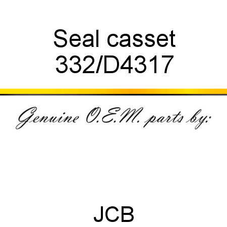 Seal, casset 332/D4317