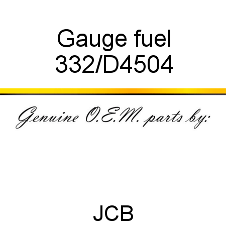Gauge, fuel 332/D4504