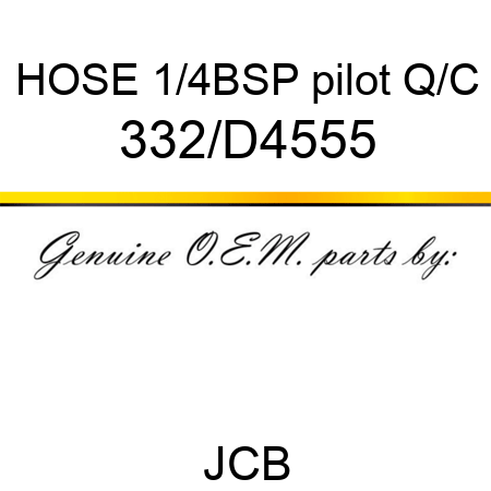 HOSE 1/4BSP pilot Q/C 332/D4555