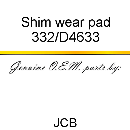 Shim, wear pad 332/D4633
