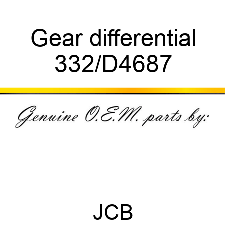 Gear differential 332/D4687