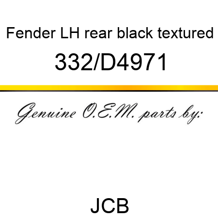 Fender, LH rear, black textured 332/D4971