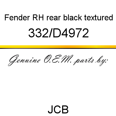 Fender, RH rear, black textured 332/D4972