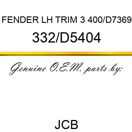 FENDER LH TRIM 3 400/D7369 332/D5404