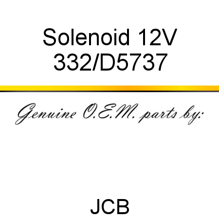 Solenoid, 12V 332/D5737