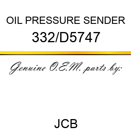 OIL PRESSURE SENDER 332/D5747