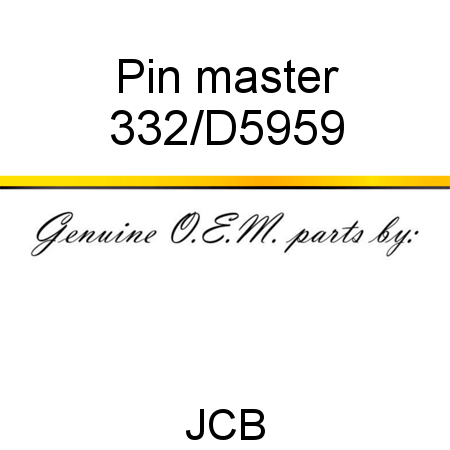Pin, master 332/D5959
