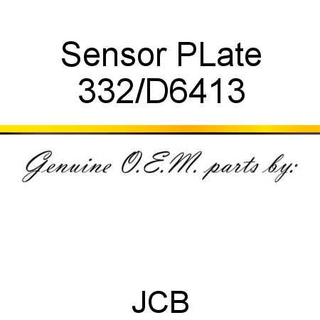 Sensor PLate 332/D6413