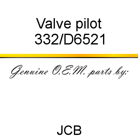 Valve, pilot 332/D6521