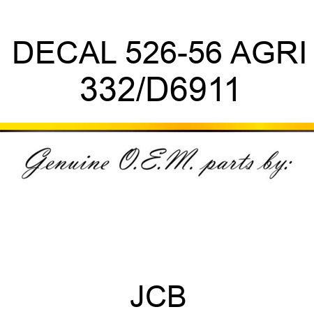 DECAL 526-56 AGRI 332/D6911