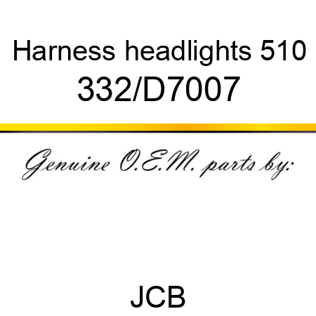 Harness, headlights, 510 332/D7007