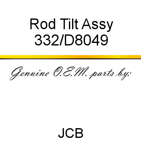 Rod, Tilt Assy 332/D8049