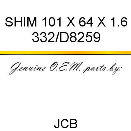 SHIM 101 X 64 X 1.6 332/D8259