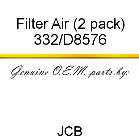 Filter, Air (2 pack) 332/D8576