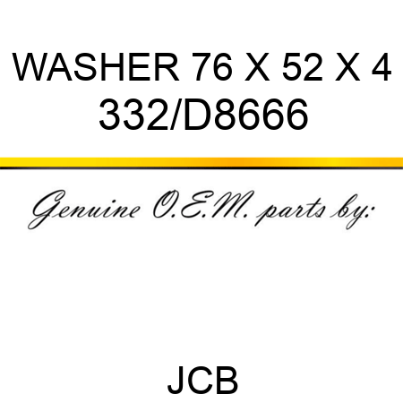 WASHER 76 X 52 X 4 332/D8666