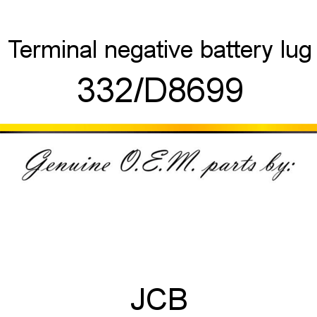 Terminal, negative battery lug 332/D8699