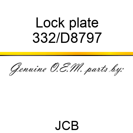 Lock plate 332/D8797