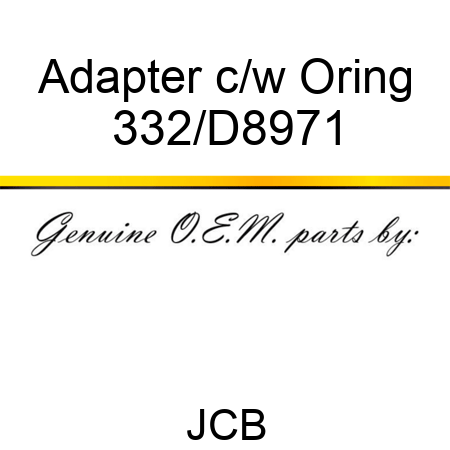 Adapter c/w Oring 332/D8971