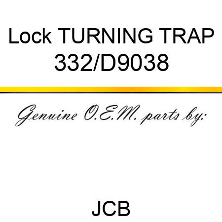 Lock TURNING TRAP 332/D9038