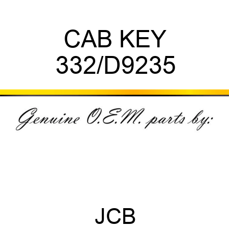 CAB KEY 332/D9235