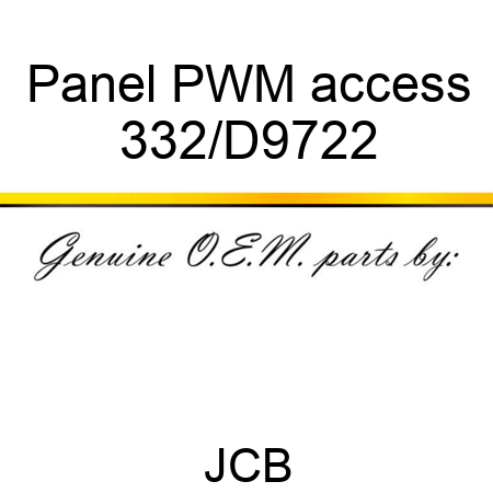 Panel PWM access 332/D9722