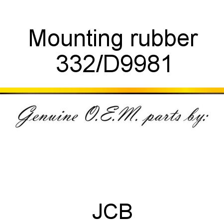 Mounting, rubber 332/D9981