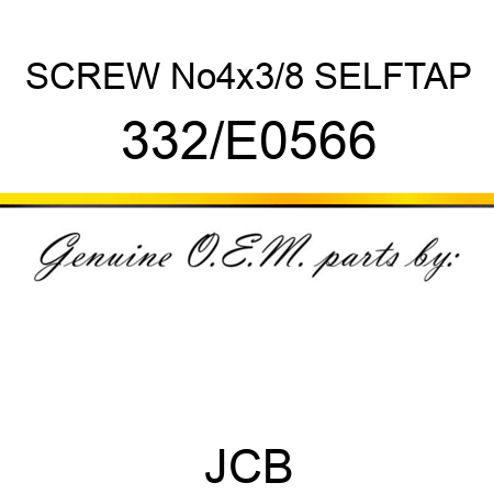 SCREW No4x3/8 SELFTAP 332/E0566