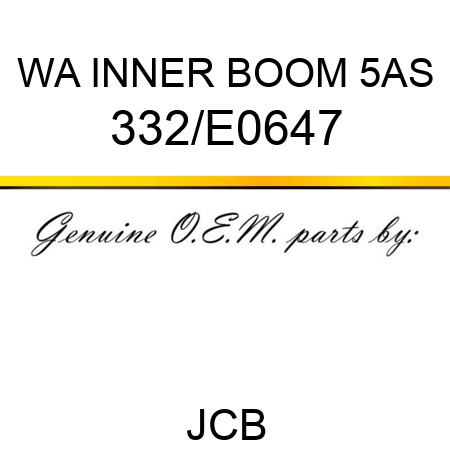 WA INNER BOOM 5AS 332/E0647
