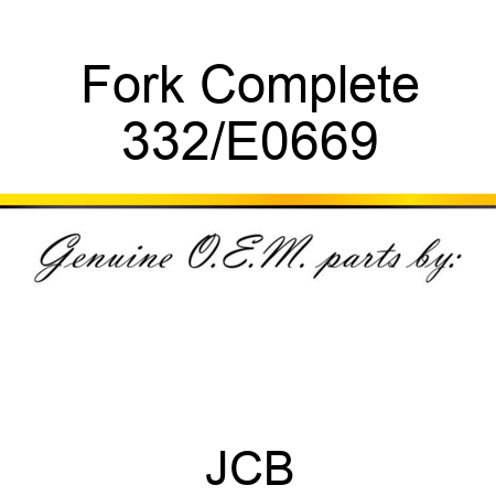 Fork Complete 332/E0669