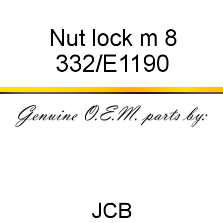 Nut, lock m 8 332/E1190