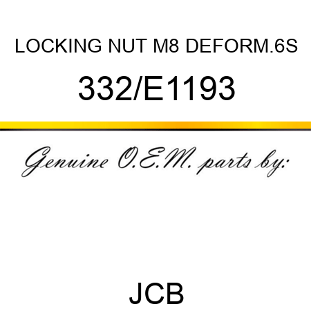 LOCKING NUT M8 DEFORM.6S 332/E1193
