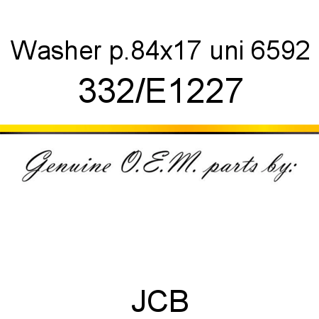 Washer, p.8,4x17 uni 6592 332/E1227