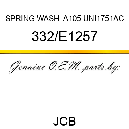 SPRING WASH. A10,5 UNI1751AC 332/E1257