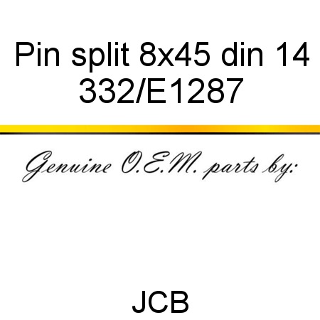 Pin, split 8x45 din 14 332/E1287