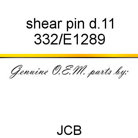 shear pin d.11 332/E1289