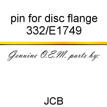 pin for disc flange 332/E1749