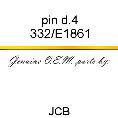 pin d.4 332/E1861