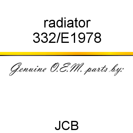 radiator 332/E1978