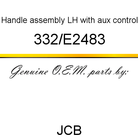 Handle, assembly LH, with aux control 332/E2483