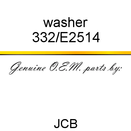 washer 332/E2514