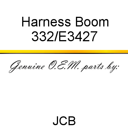 Harness, Boom 332/E3427