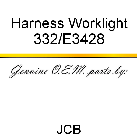 Harness, Worklight 332/E3428