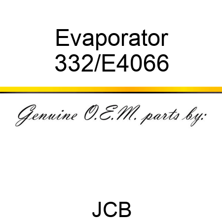 Evaporator 332/E4066