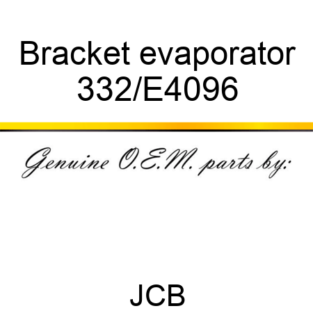 Bracket evaporator 332/E4096