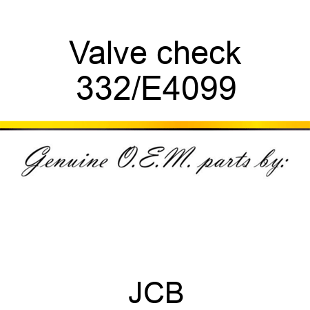 Valve check 332/E4099