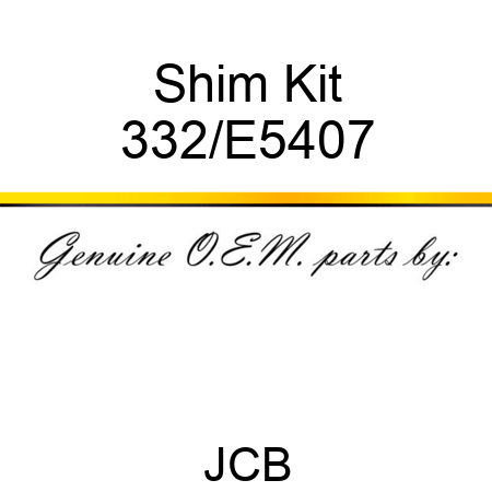 Shim Kit 332/E5407