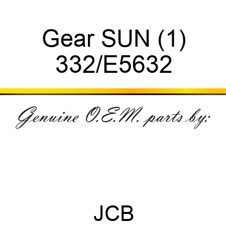 Gear SUN (1) 332/E5632